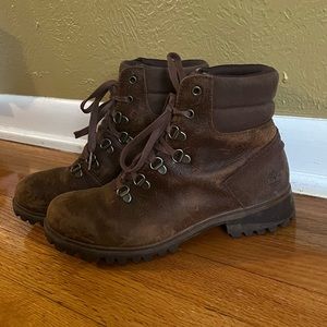 Timberland chocolate brown hiking boots